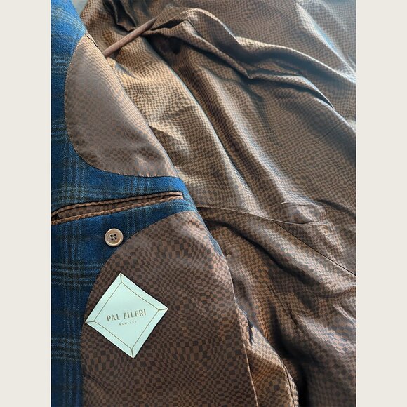 PAL ZILERI - 100% Cashmere check jacket - Sz 60 - Picture 5 of 7